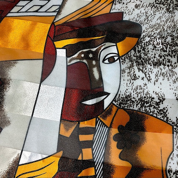 Artistic Multi-Color Abstract Design Scarf - Picture 1 of 5